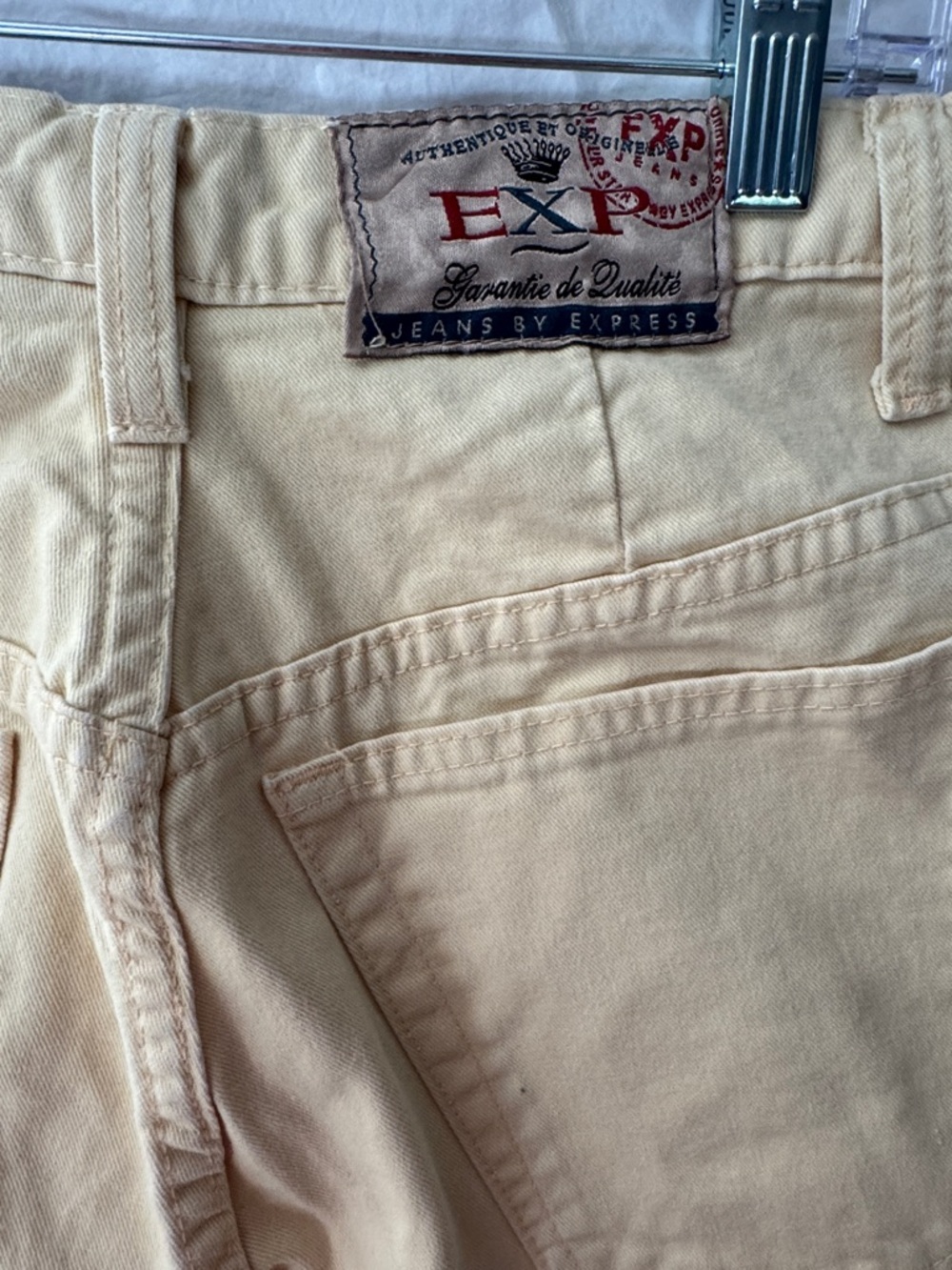 Vintage Express Butter Yellow High-Rise Tapered Leg Jeans - Picture 6 of 6